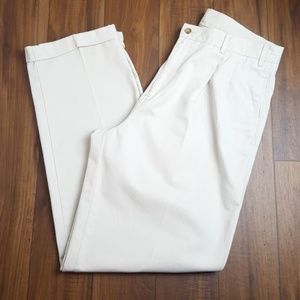 Bill Blass Mens Pants Sz 34x32 Khaki Tan Pleated